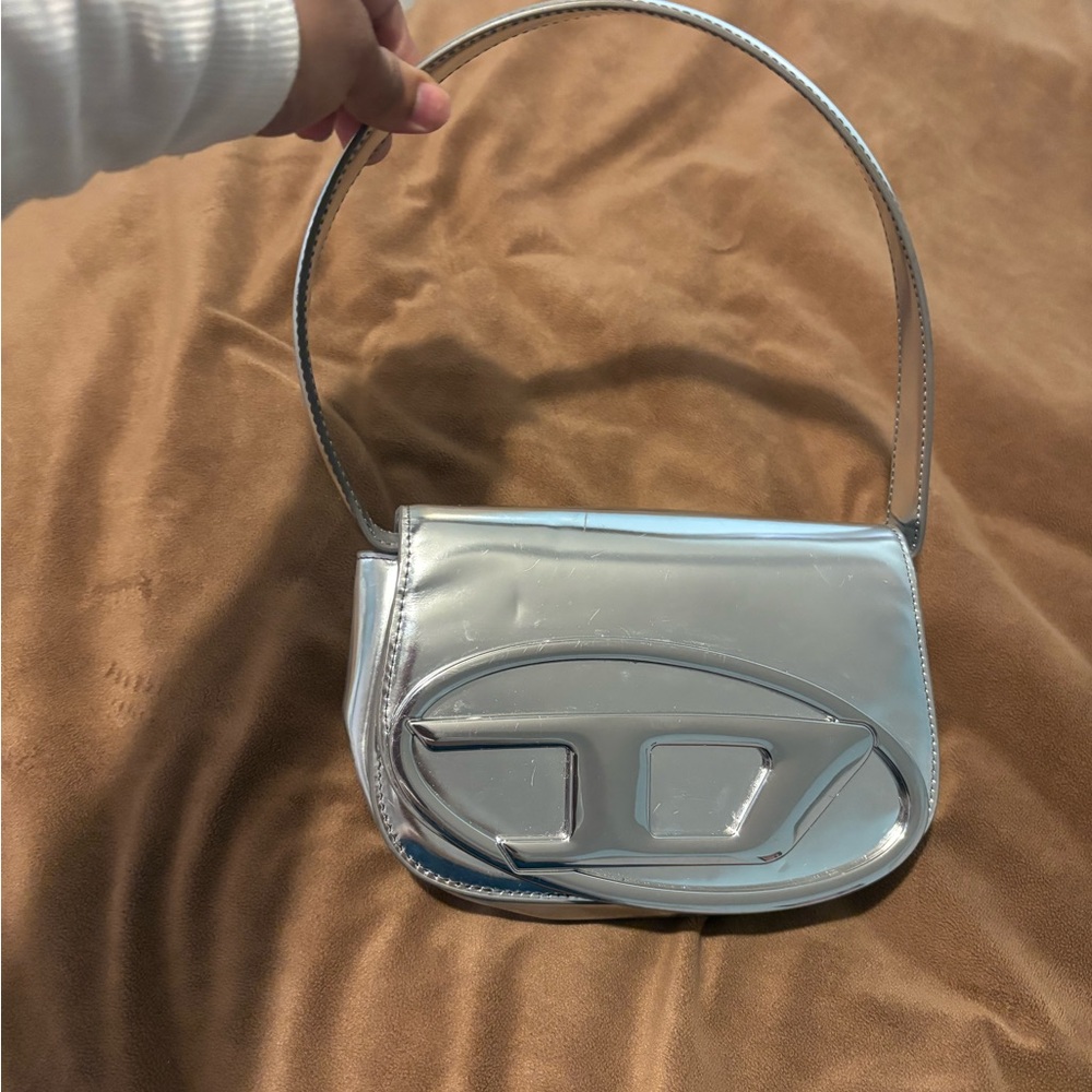 Diesel Silver/Chrome Designer Women's Bag